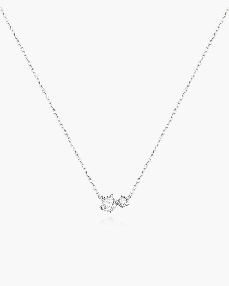 Ania Haie Fairy Dust Silver Prong Set Duo kaulakoru hopea