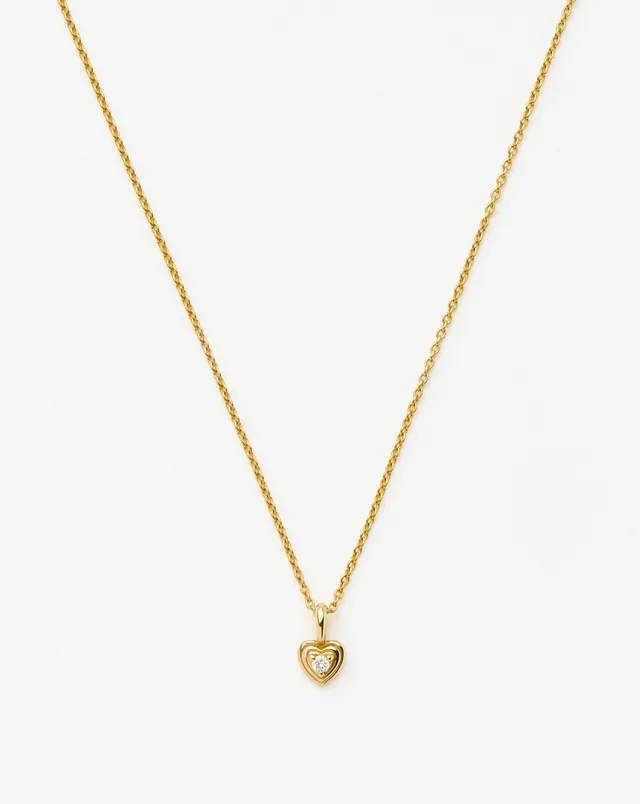 Missoma Diamond Heart Mini kaulakoru 14k timantti