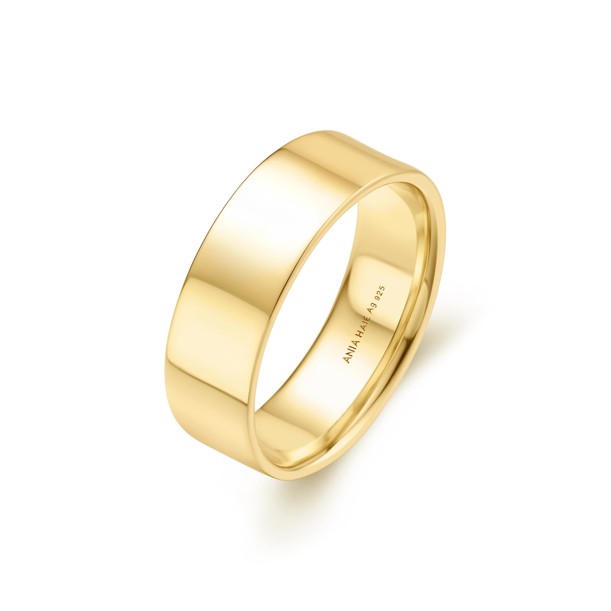 Ania Haie Sunny Sparkler Smooth Band 6mm sormus kulta