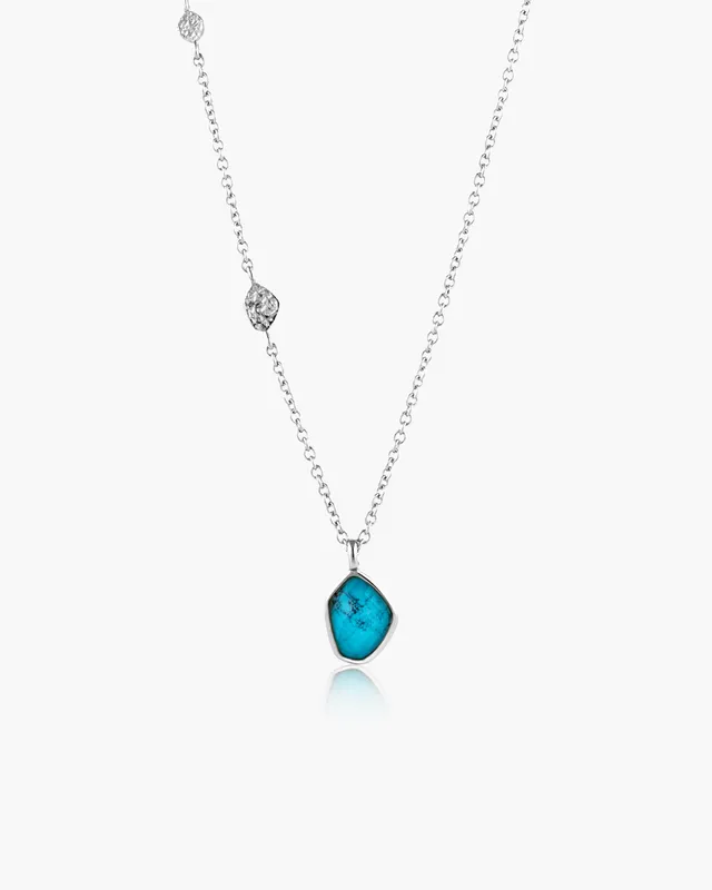 Ania Haie Mineral Glow Turquoise Pendant kaulakoru hopea turkoosi