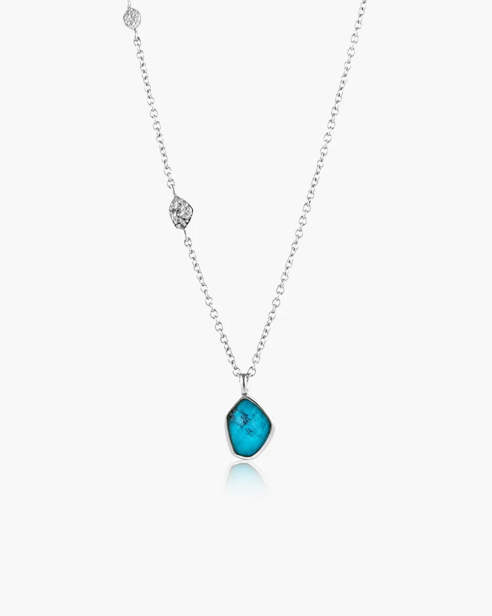 Ania Haie Mineral Glow Turquoise Pendant kaulakoru hopea turkoosi
