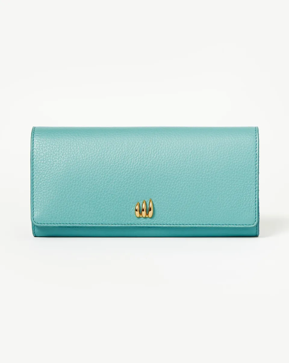 Missoma Leather Jewellery Roll korurulla sininen nahka