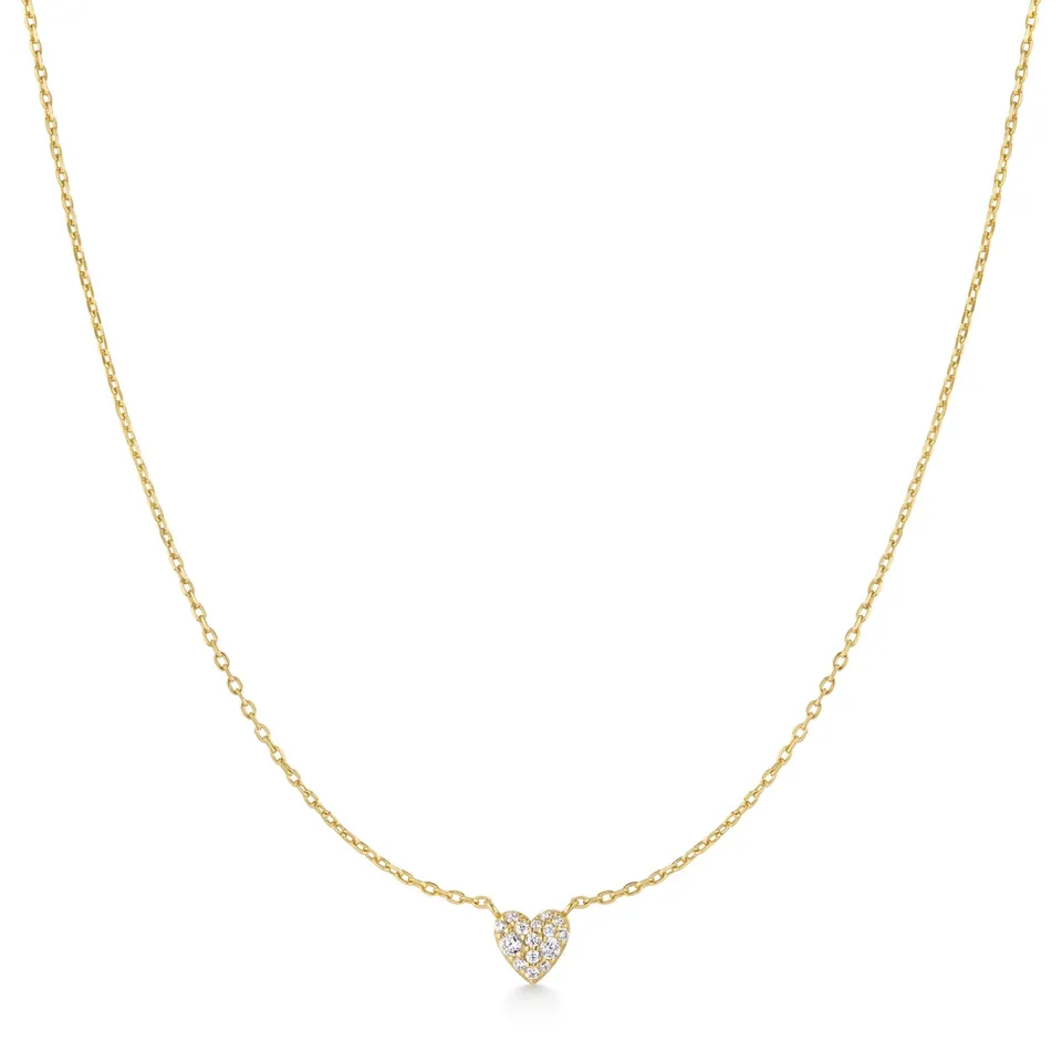 Ania Haie Starlit Drops Pavé Heart kaulakoru kulta