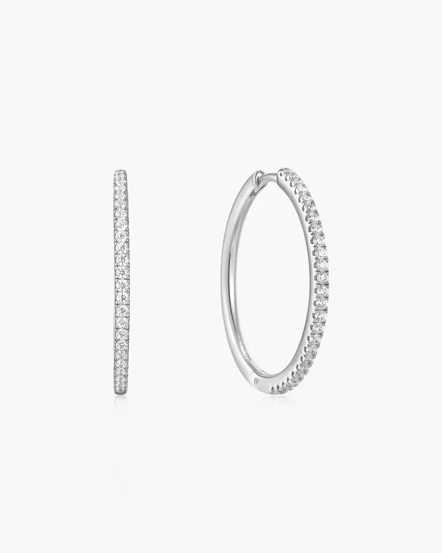 Ania Haie Glam Rock Glam Hoop rengaskorvakorut hopea 23mm