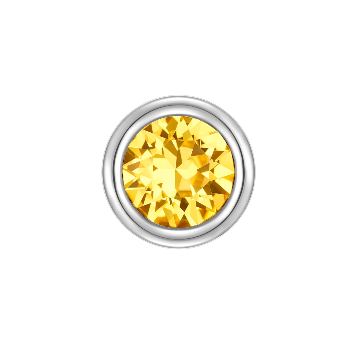 Glanzstücke München Birthstone marraskuu lävistyskoru keltainen zirkonia