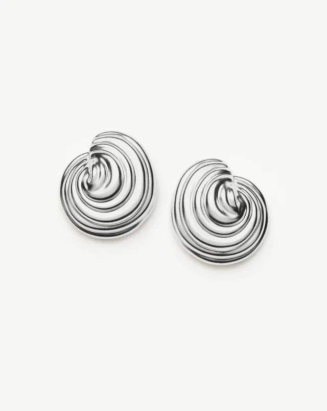 MISSOMA Spiral Dome Oversized nappikorvakorut hopeoitu kookas