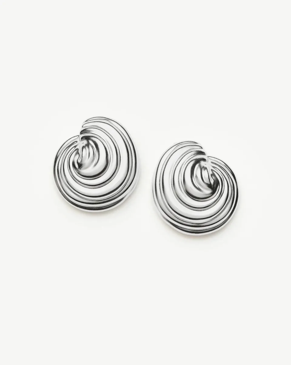 MISSOMA Spiral Dome Oversized nappikorvakorut hopeoitu kookas