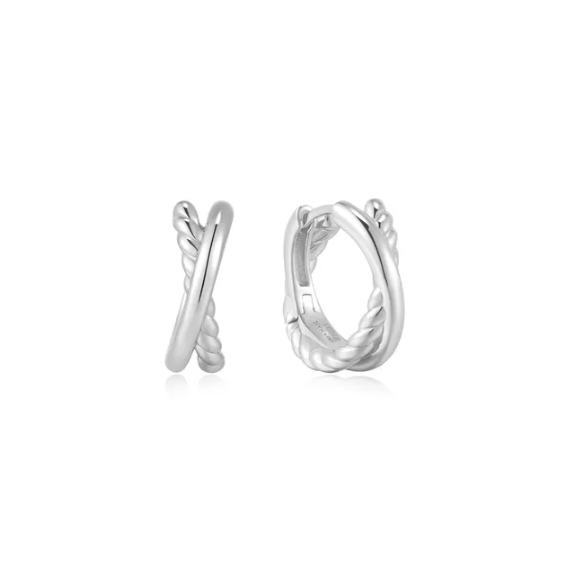 Ania Haie Entwined Dual Huggie korvakorut hopea 12mm