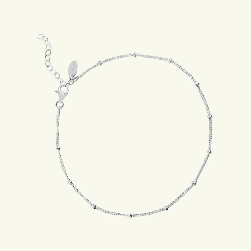 Muru Jewellery hopeinen nilkkakoru sterlinghopeaa