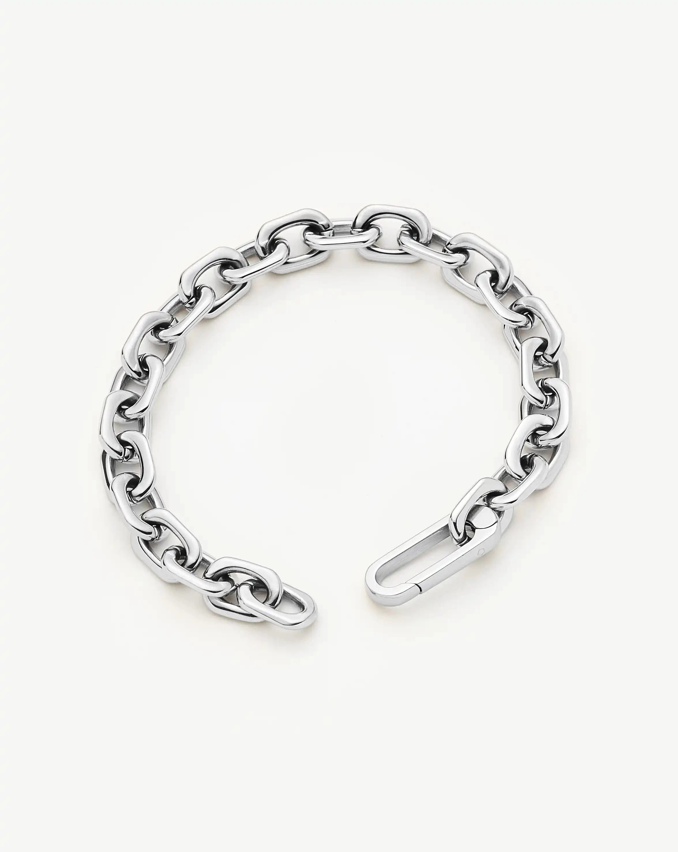 Missoma Square Paperclip rannekoru platina 16 cm