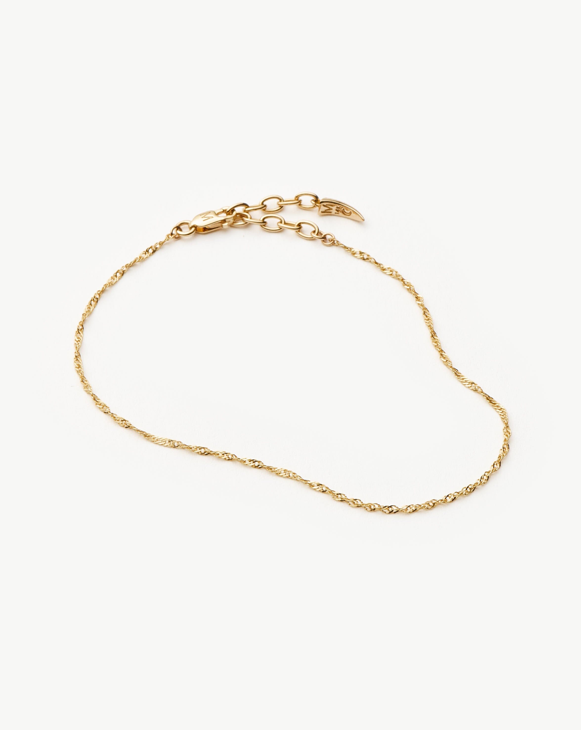 MISSOMA Twisted Chain rannekoru 14k kulta S/M 18,5 cm