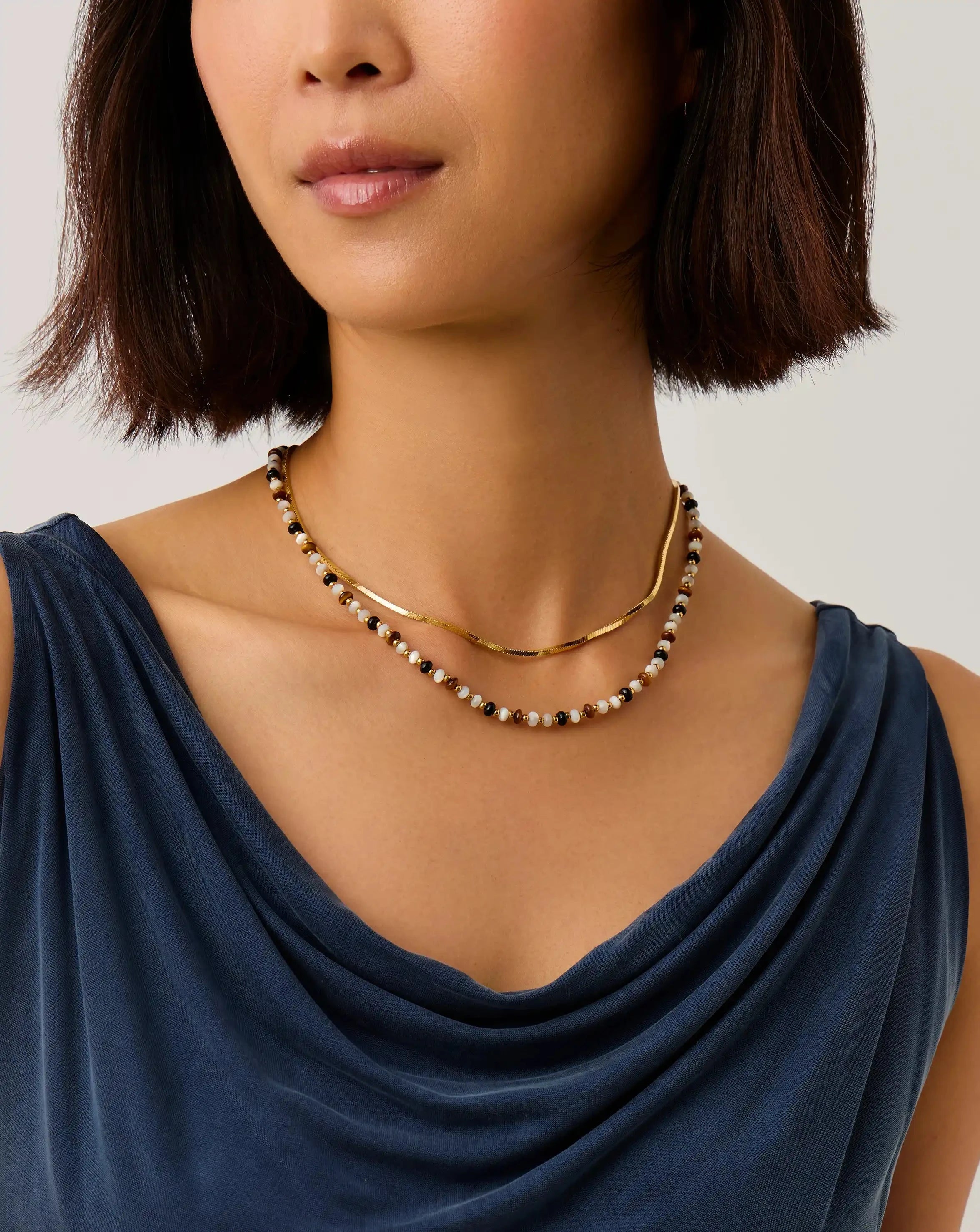 Missoma Savi Pearl Gemstone kaulakoru multi 41-45 cm