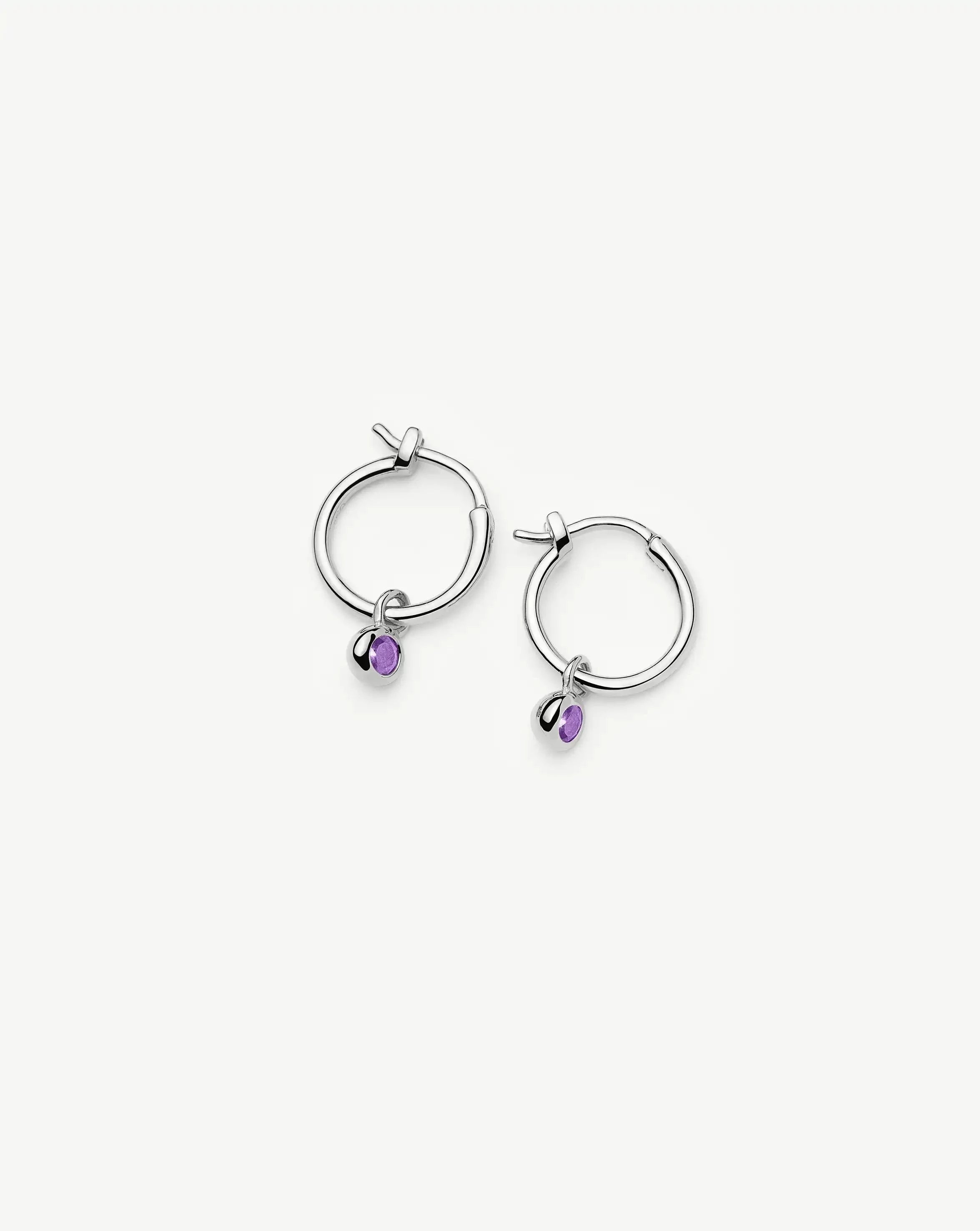 MISSOMA February Birthstone korvakorut ametisti hopea