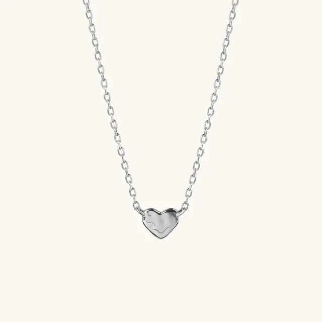Muru Tiny Heart Necklace kaulakoru hopea sydän