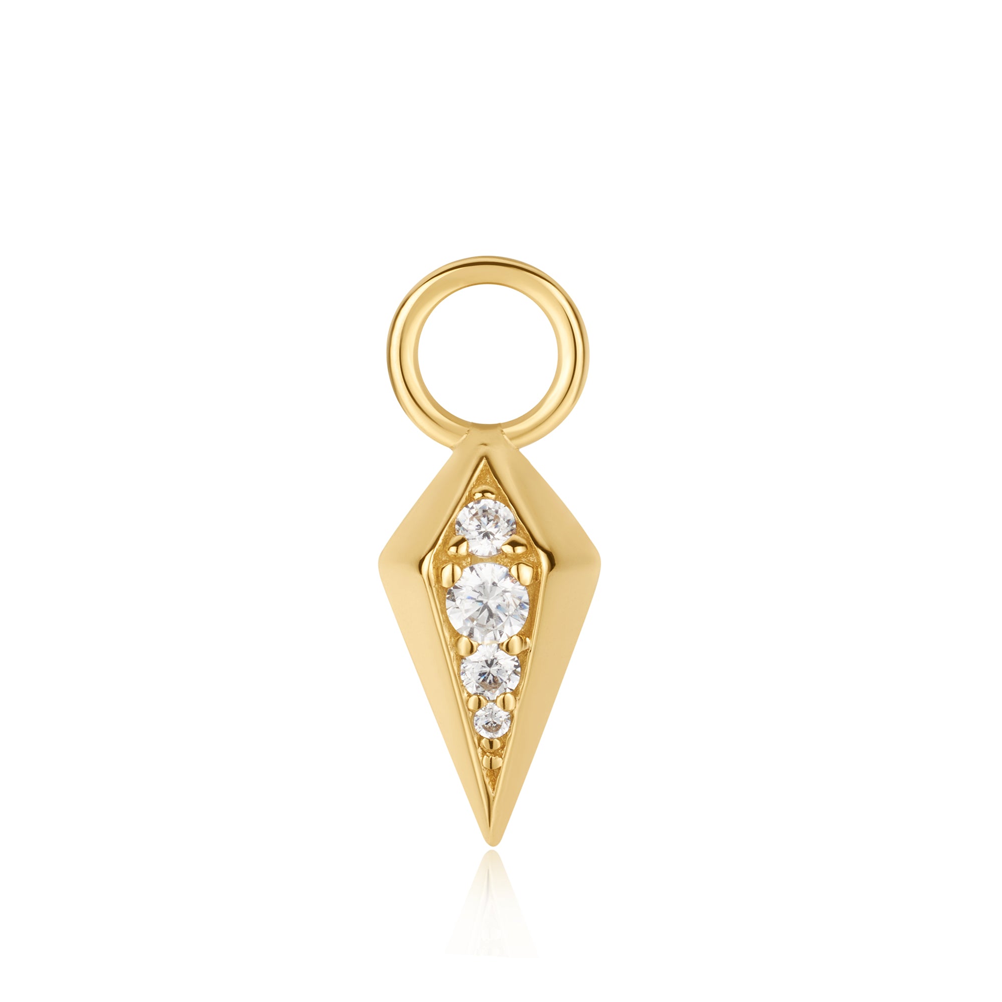Ania Haie Pop Charms Rhombus korvakorucharm kulta 11 mm