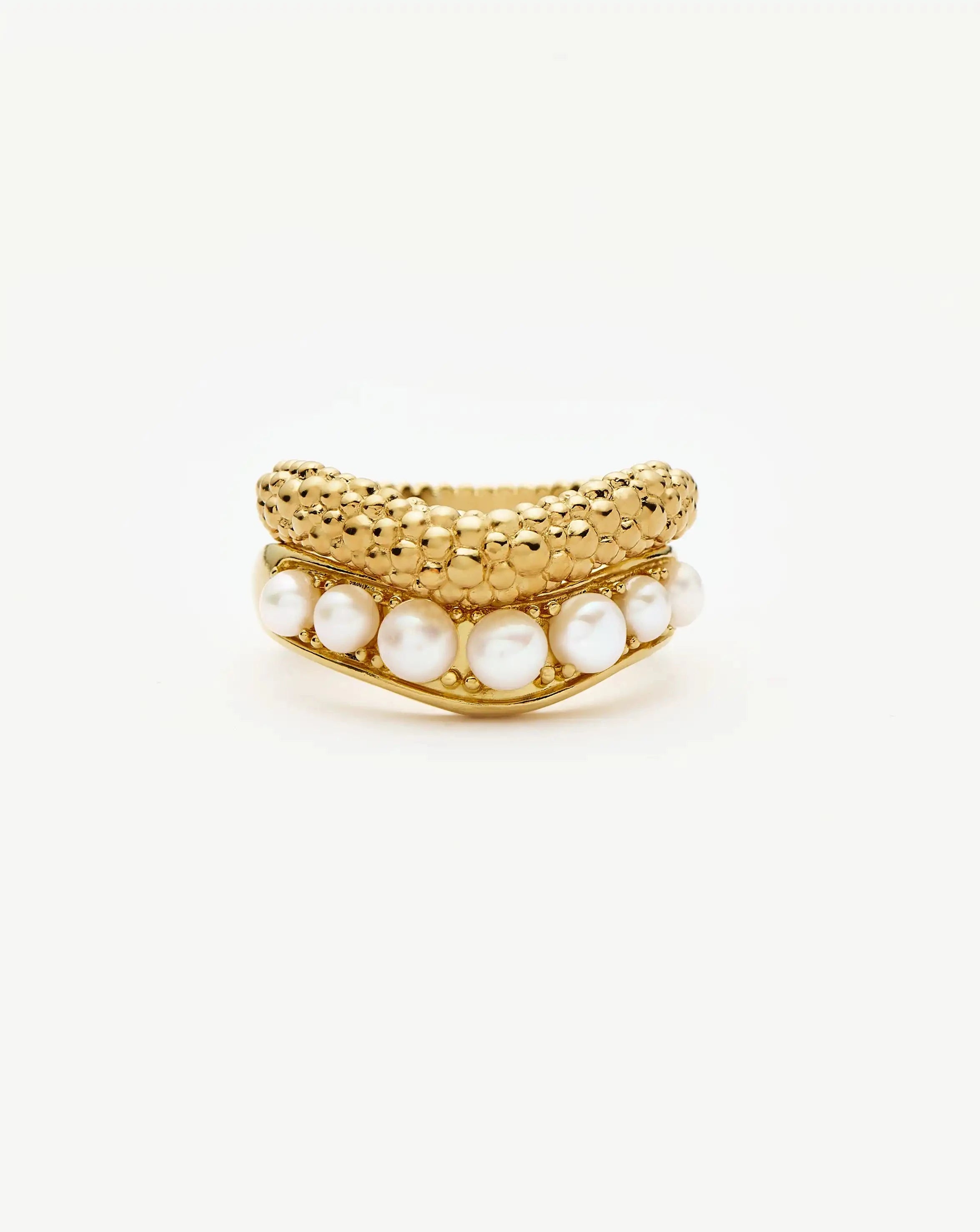 Missoma Pearl-fect sormussetti kullattu helmi
