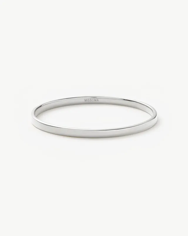 Missoma Classic Round rannekoru hopeoitu