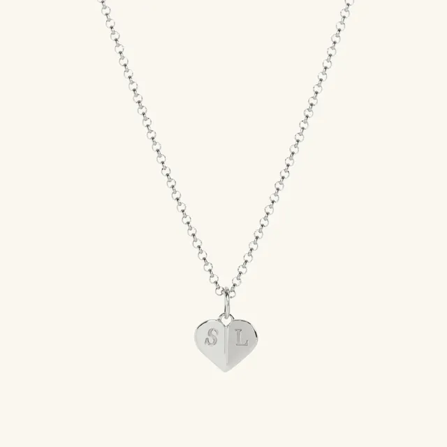 Muru Mini Heart kaulakoru hopea sydän kaiverrettava