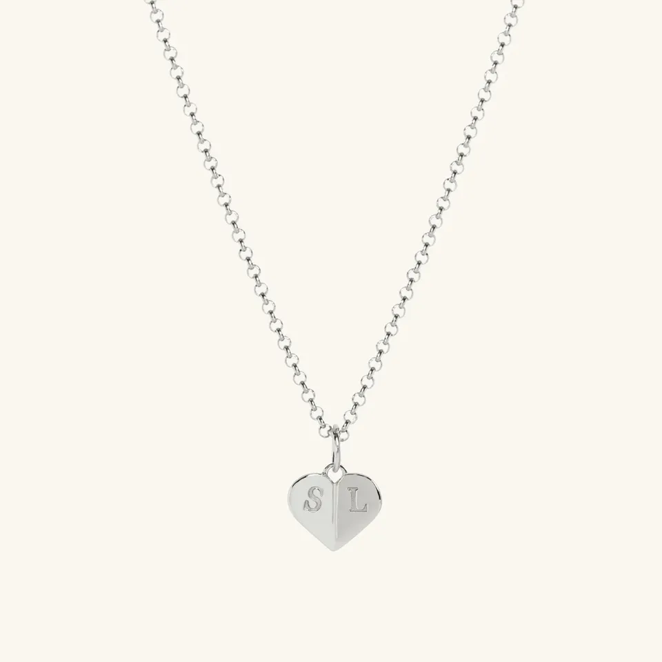 Muru Mini Heart kaulakoru hopea sydän kaiverrettava