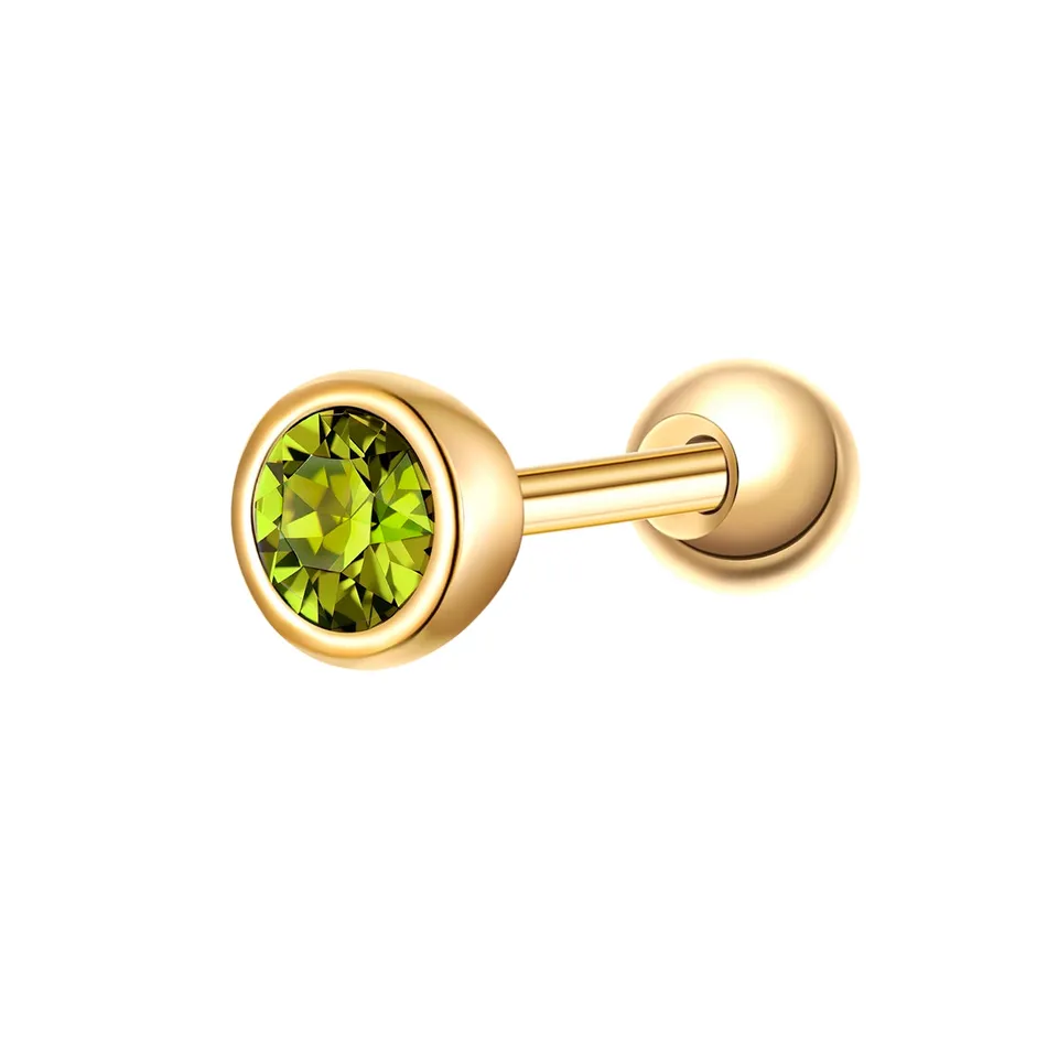 Glanzstücke München Birthstone piercing kulta elokuu oliviini