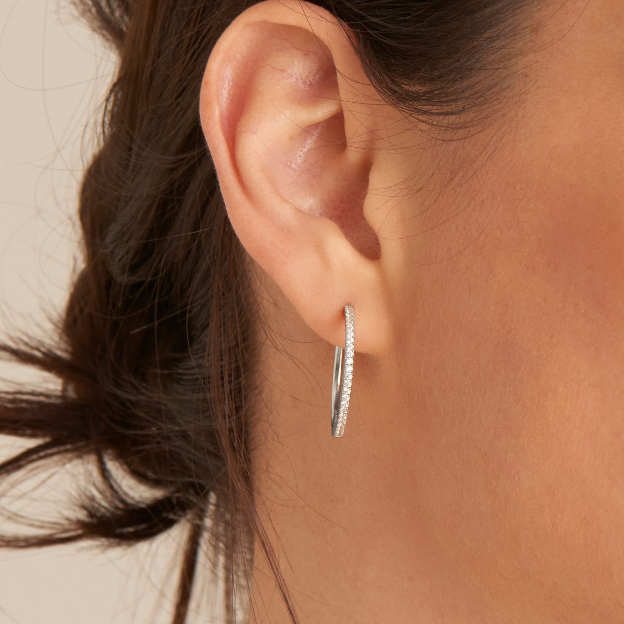 Ania Haie Glam Rock Glam Hoop rengaskorvakorut hopea 23mm