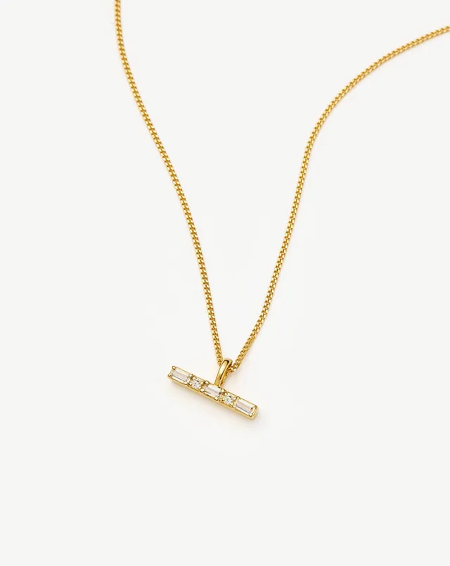 Missoma Lucy Williams T-Bar Stone kaulakoru kultavermeil zirkonia