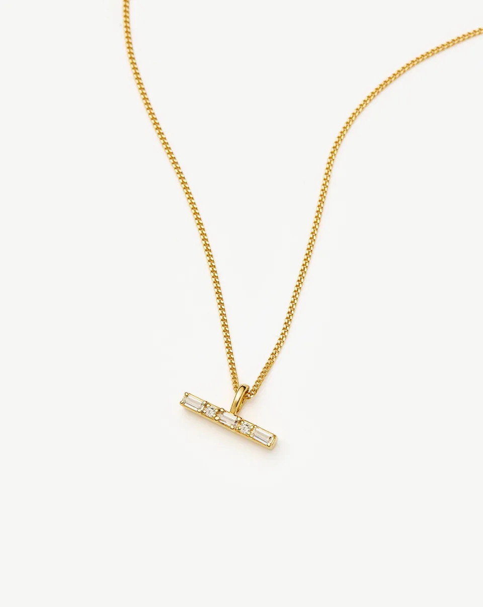 Missoma Lucy Williams T-Bar Stone kaulakoru kultavermeil zirkonia