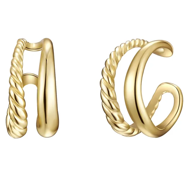 Glanzstücke München kaksirivinen ear cuff korvakoru kulta