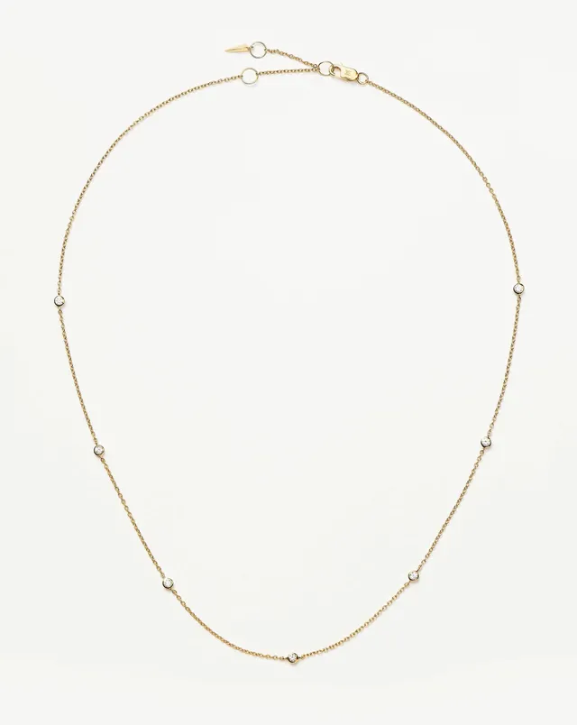 Missoma Floating Diamond kaulakoru 14k kulta timantti
