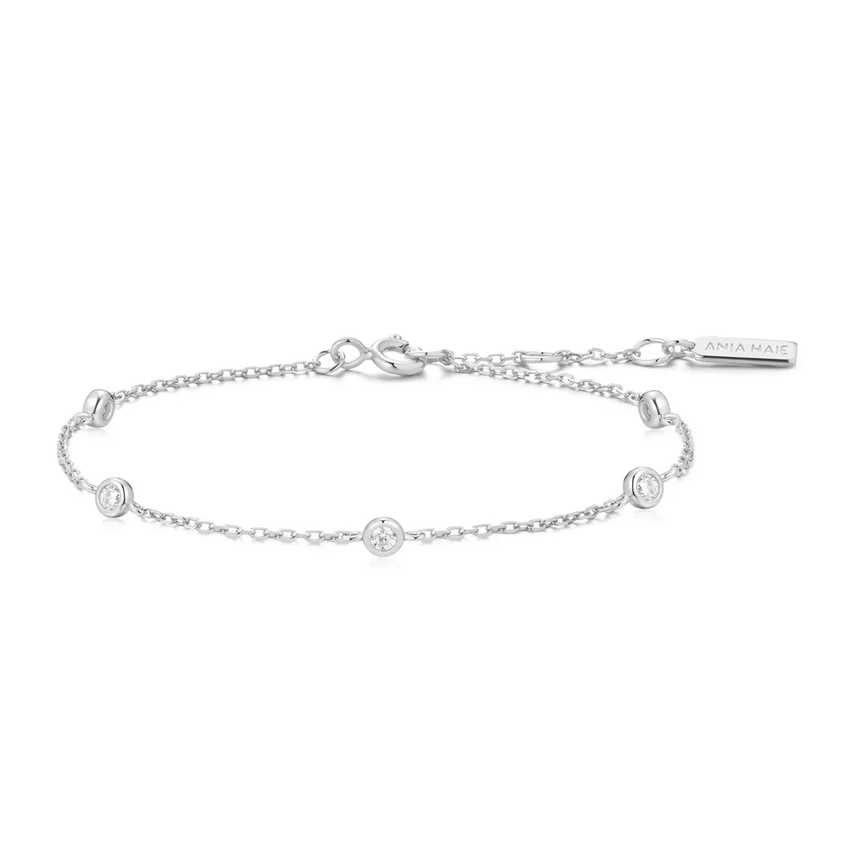Ania Haie Starlit Drops Bezel Station rannekoru hopea