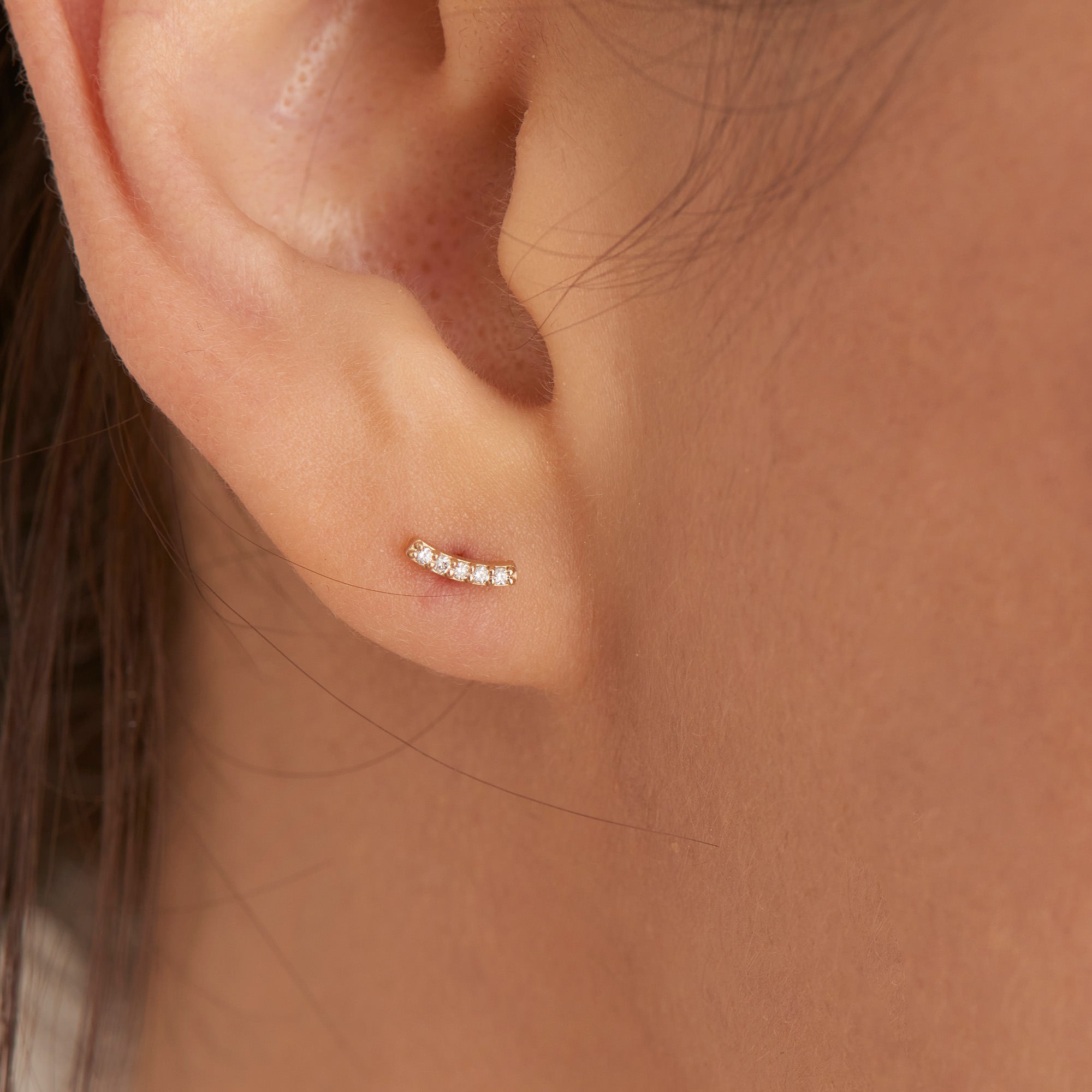 Ania Haie Magma Diamond Curve nappikorvakorut kulta