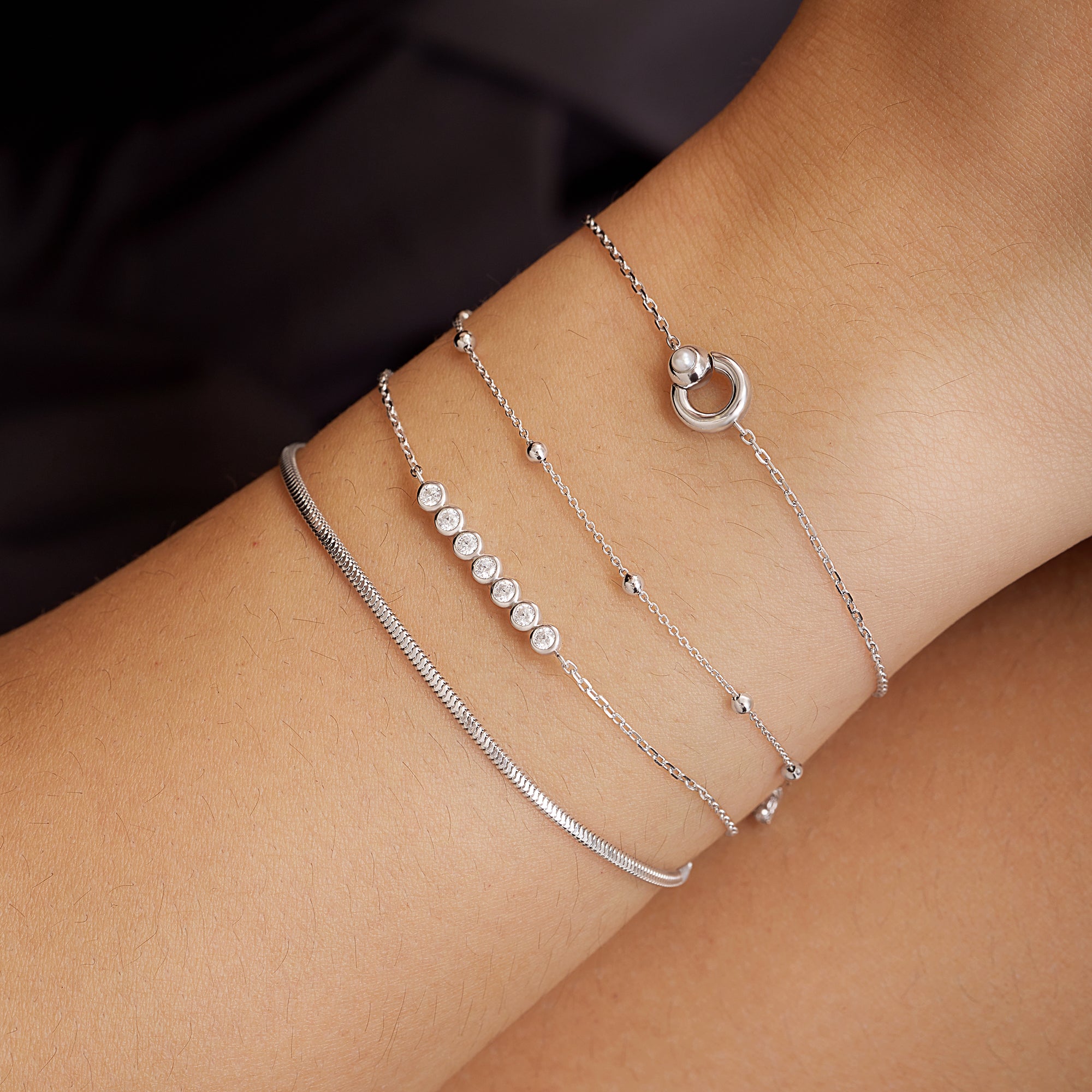 Ania Haie Chic Creator Beaded Chain rannekoru hopea ketju
