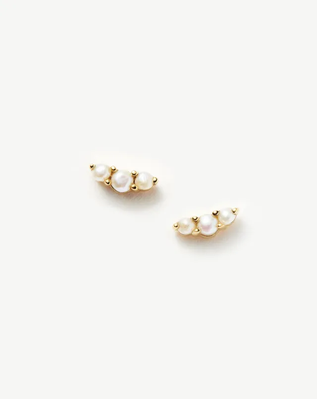 Missoma Trio Stud Earrings nappikorvakorut helmi