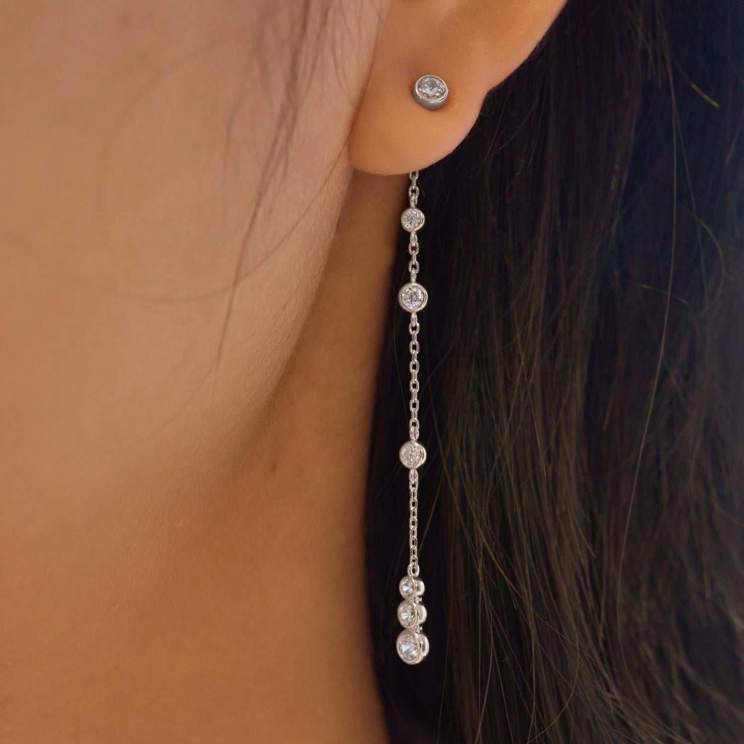 Ania Haie Cascade Station Drop Stud korvakorut hopea zirkonia