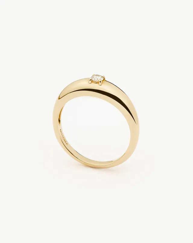 Missoma Classic Dome sormus kulta timantti