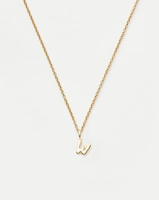 Missoma Initial Mini Pendant W kaulakoru kulta 14ct