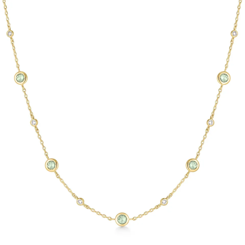Ania Haie Ripple Joy Mint Green Station kaulakoru kulta
