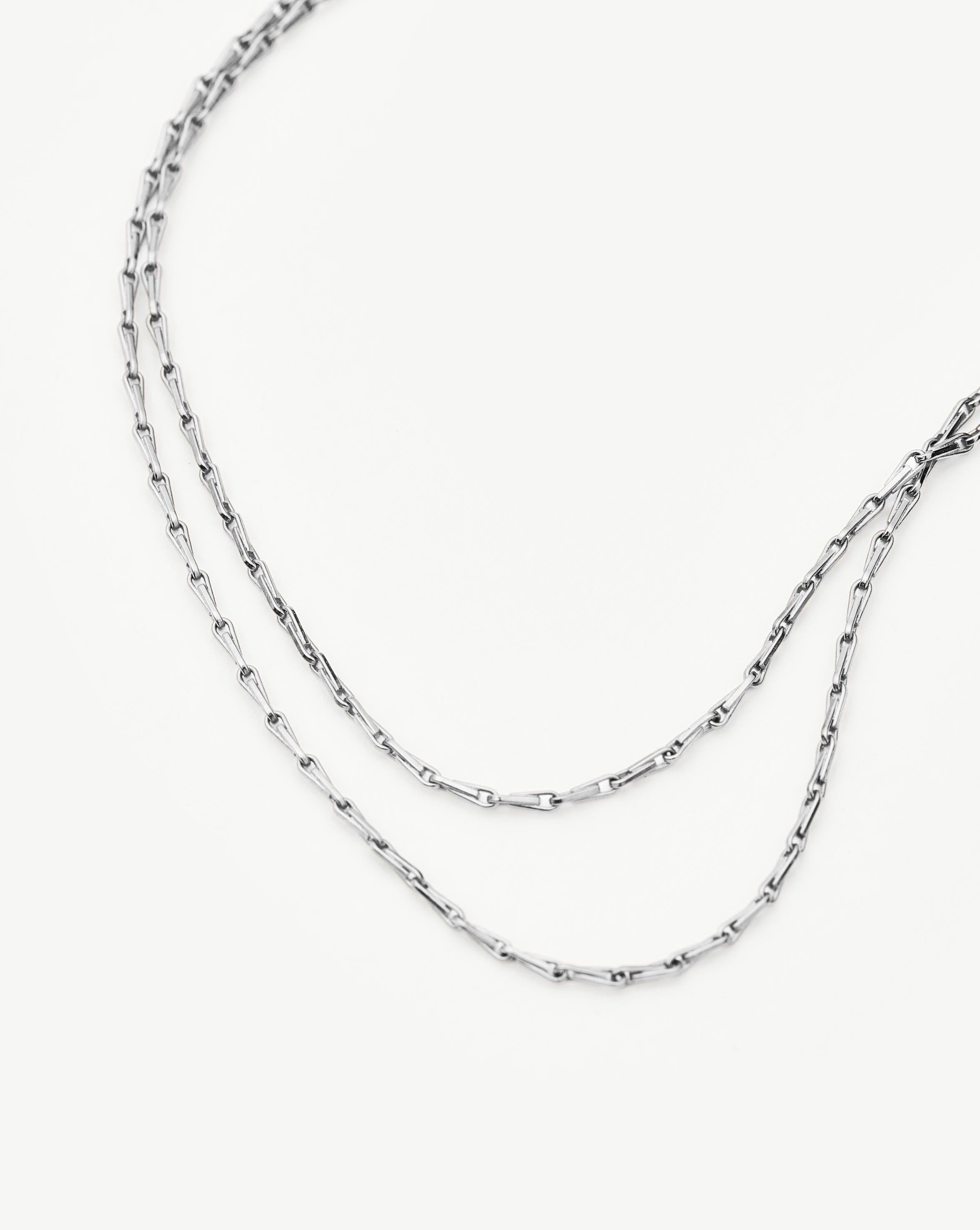 Missoma Savi Twisted Double Chain kaulakoru hopea 45 cm