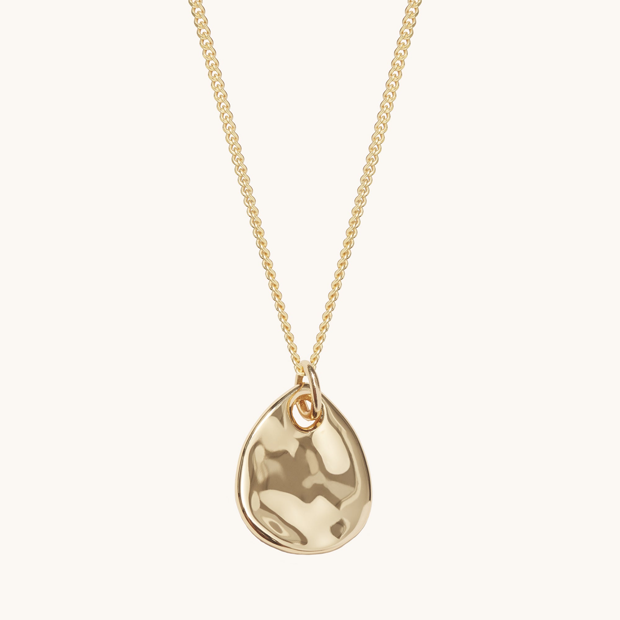 Muru Jewellery Ripple Tear Drop kaulakoru kulta kaiverrettava