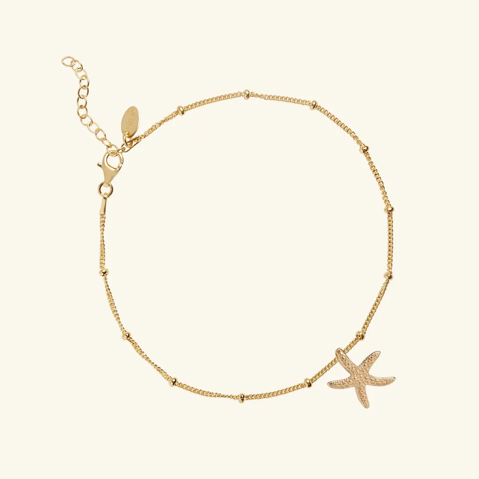 Muru Jewellery Starfish nilkkakoru kulta vermeil