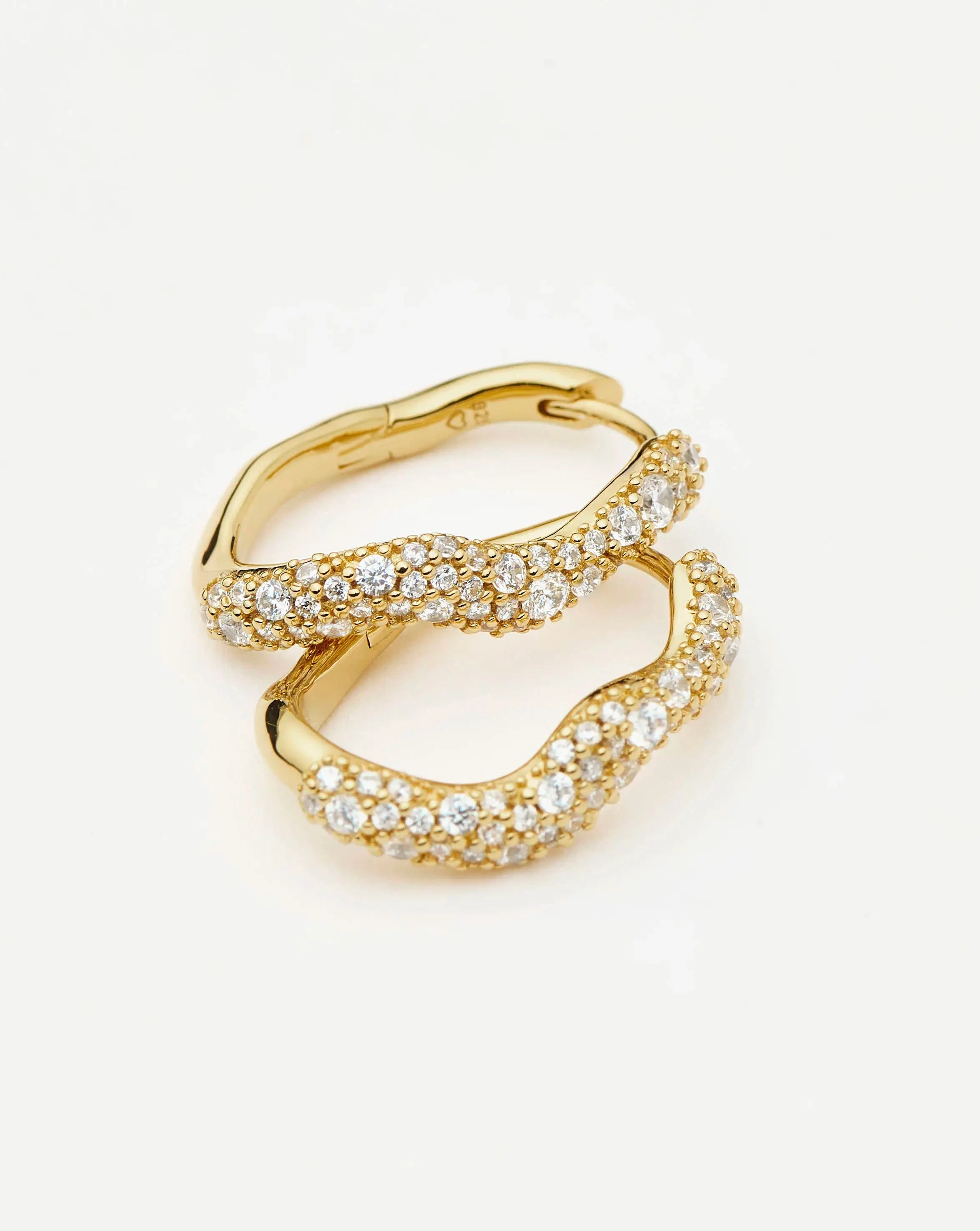 Missoma Molten Snow Small Hoop korvakorut kulta zirkonia