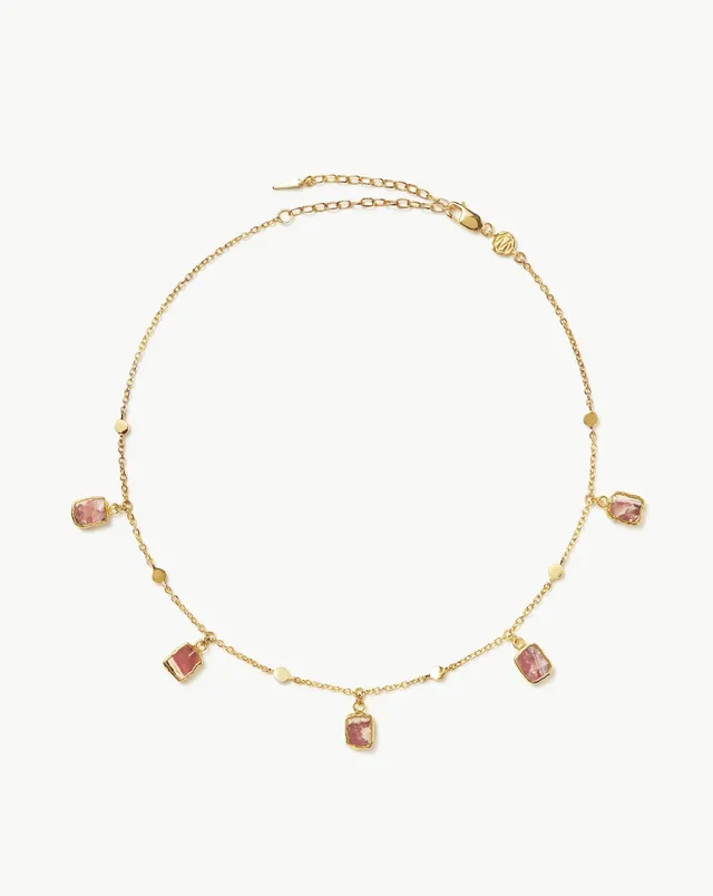 Missoma Lena Charm Choker kaulakoru roosa