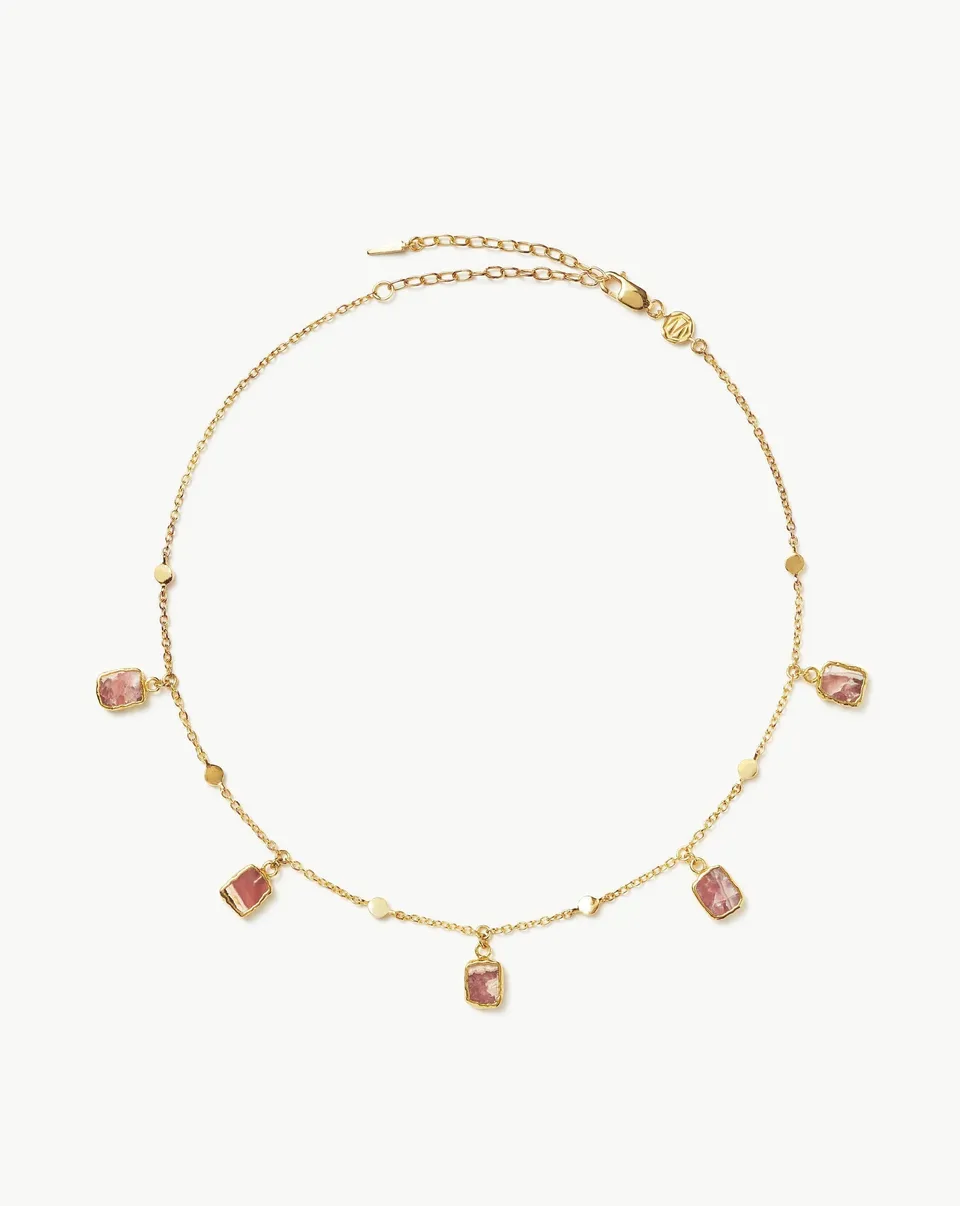 Missoma Lena Charm Choker kaulakoru roosa