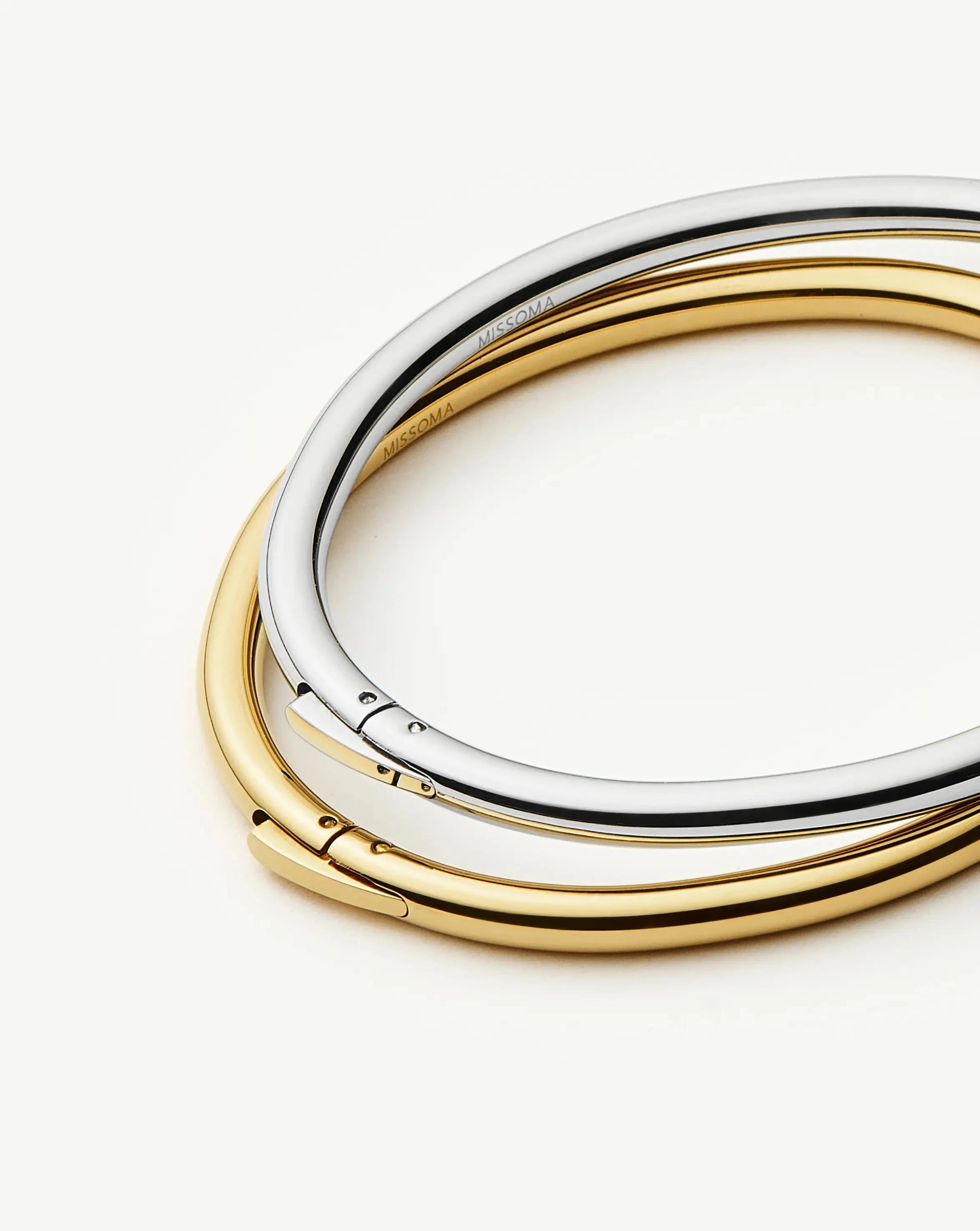 MISSOMA Classic Bangle Set rannerenkaat kulta hopea