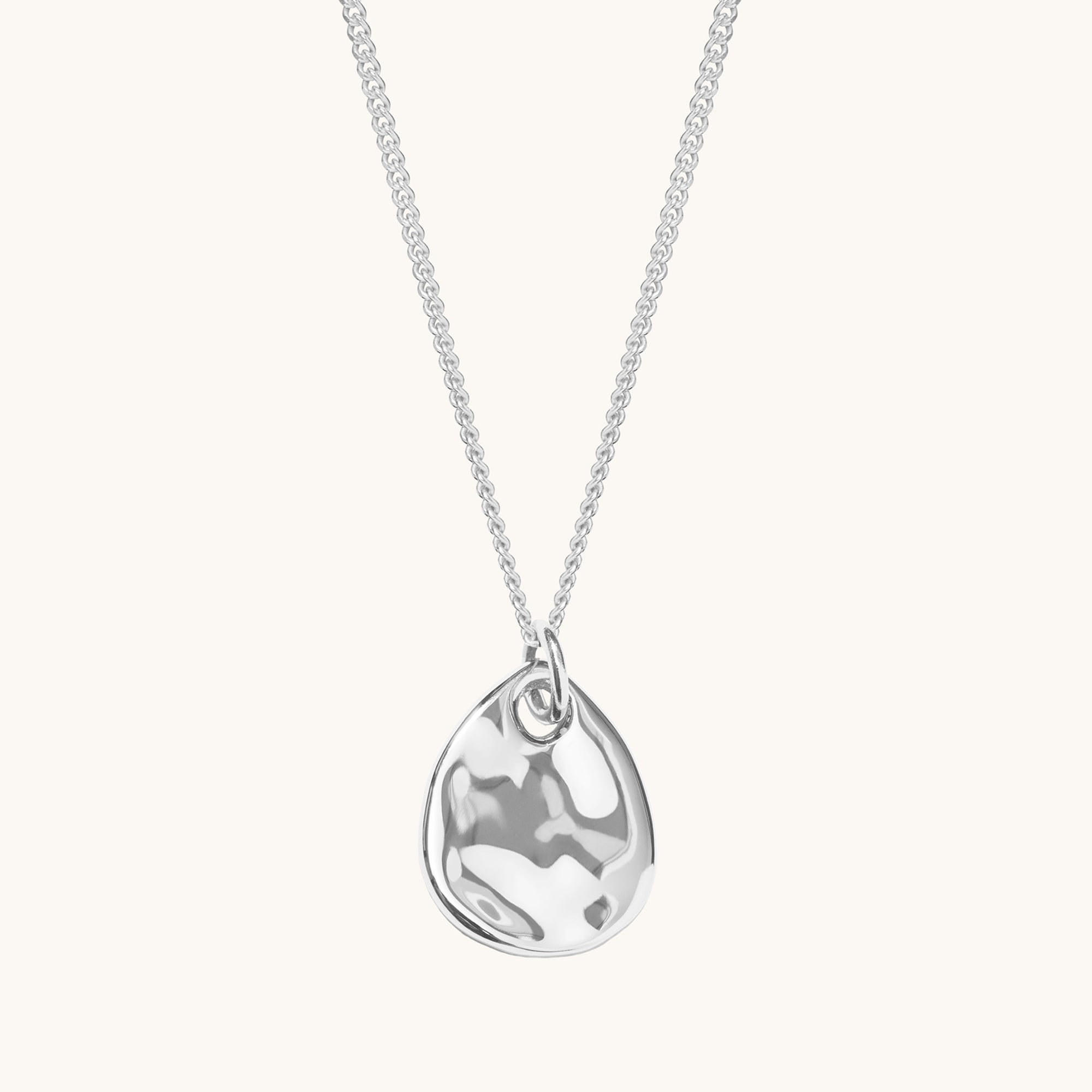 Muru Jewellery Ripple Tear Drop kaulakoru hopea pisara