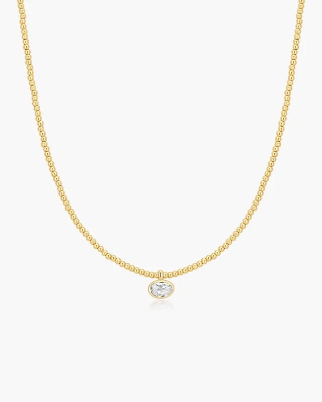 Ania Haie Wanderer Bezel Organic Pebble kaulakoru kulta zirkonia