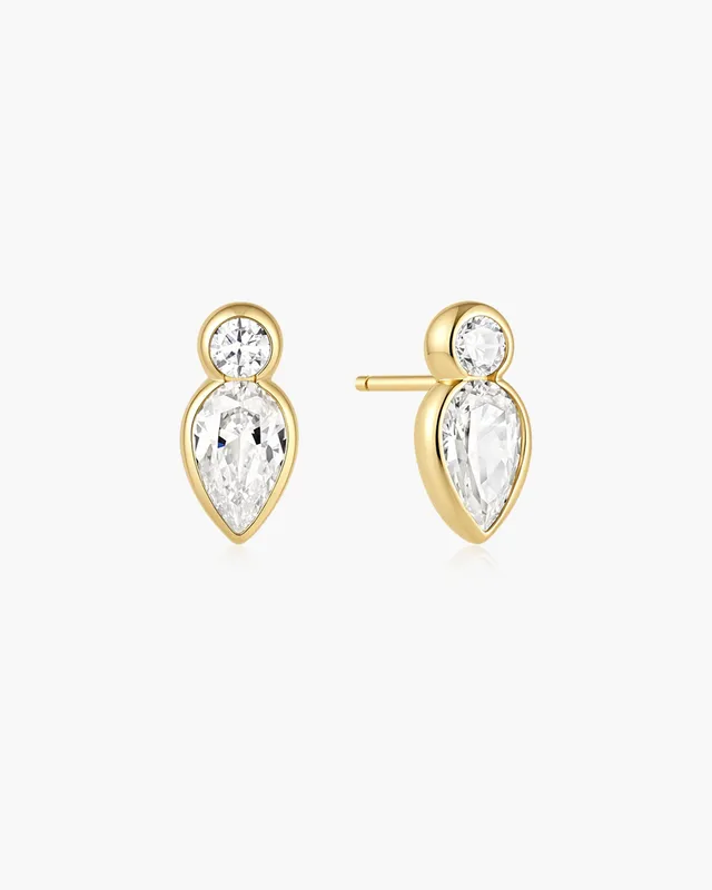 Ania Haie Wanderer Bezel Teardrop nappikorvakorut kulta