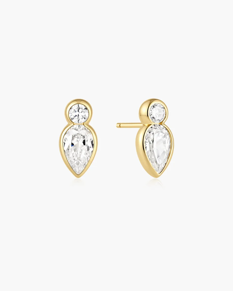 Ania Haie Wanderer Bezel Teardrop nappikorvakorut kulta