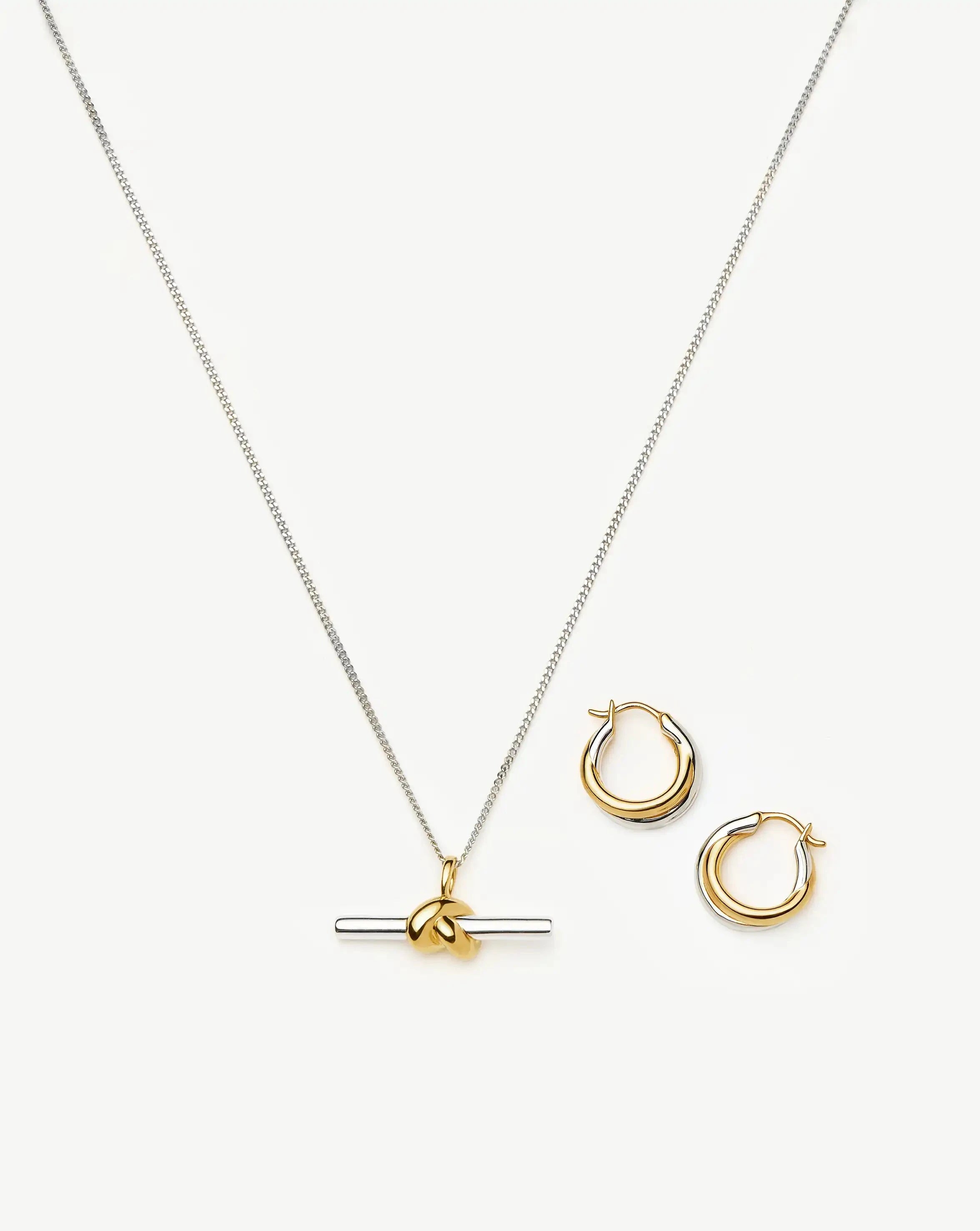 Missoma Lucy Williams korusetti kaulakoru + hoopit mixed metal