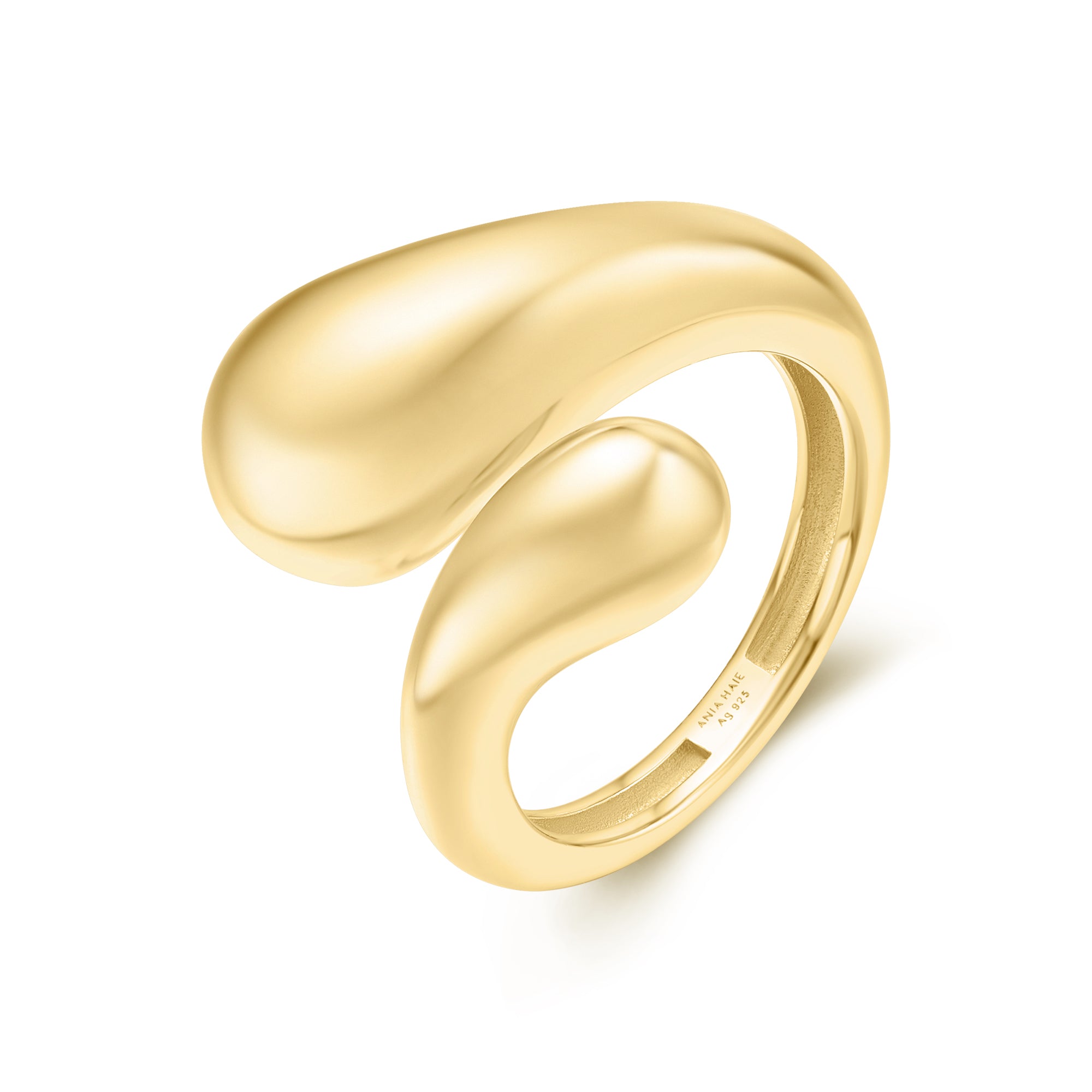 Ania Haie Vogue Maven Gold Sculptural Crossover sormus säädettävä kulta